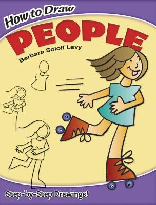 Paperback "How to Draw People" book by Dover Publications showing step-by-step illustrations for drawing human figures.