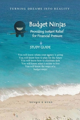 Paperback Study Guide titled "Budget Ninjas" by Createspace Independent Publishing Platform, featuring a colorful cover design.