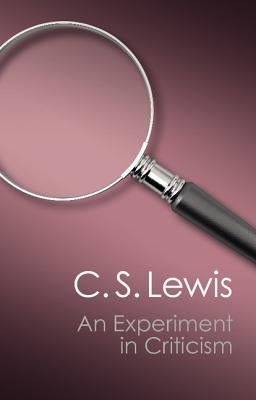 Cover of "An Experiment in Criticism" by Canto Classics, published by Cambridge University Press, featuring a scholarly book design.