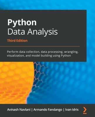Paperback of Python Data Analysis Third Edition by Packt Publishing showing the book cover with title and author details.