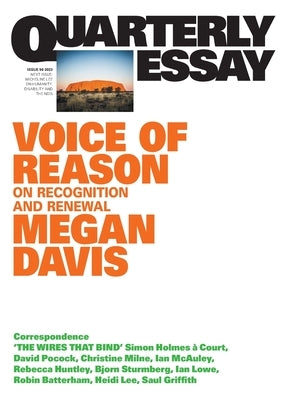 Voice of Reason: On Recognition and Renewal: Quarterly Essay 90 Paperback Quarterly Essay