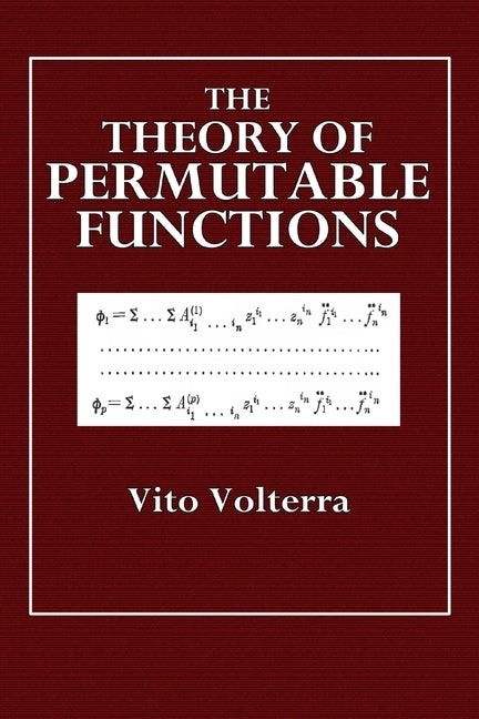 The Theory of Permutable Functions Paperback Blurb