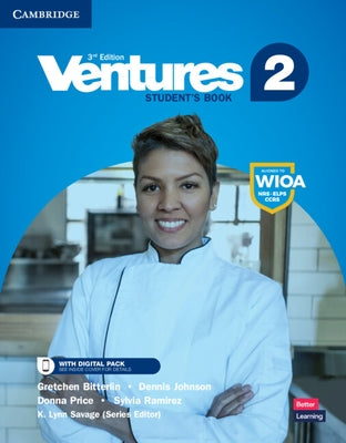 Cambridge University Press Ventures Level 2 Digital Value Pack paperback book with colorful cover and educational design.