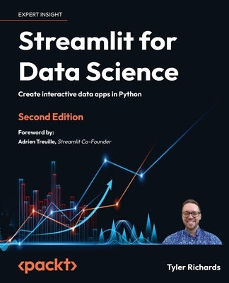 Paperback of Streamlit for Data Science second edition by Packt Publishing, showing the book cover with title and author details.