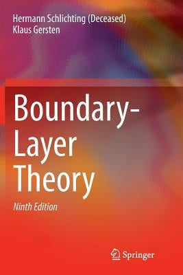 Paperback book titled Boundary-Layer Theory by Springer, featuring a cover with technical diagrams and mathematical illustrations.