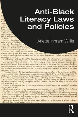 Anti-Black Literacy Laws and Policies Paperback Routledge