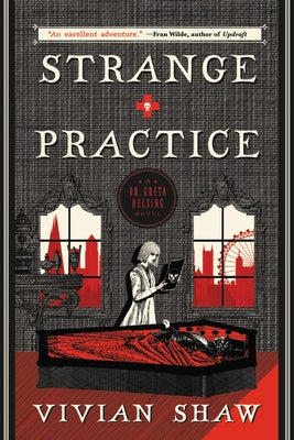 Paperback of Strange Practice by Orbit, showing the book cover with dark, mysterious artwork and title text.