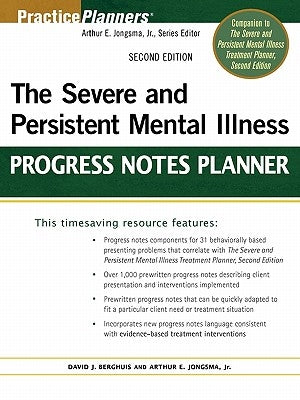 The Severe and Persistent Mental Illness Progress Notes Planner Paperback Wiley