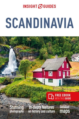Insight Guides Scandinavia travel guide paperback by Insight Guides, featuring scenic Nordic landscapes and cultural landmarks.
