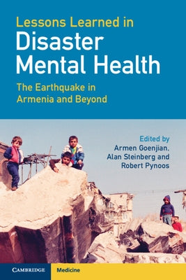 Paperback book titled "Lessons Learned in Disaster Mental Health: The Earthquake in Armenia and Beyond" by Cambridge University Press.