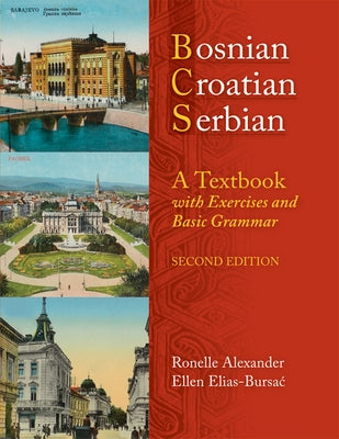 Paperback language textbook for Bosnian, Croatian, and Serbian with exercises, basic grammar, and audio CD by University of Wisconsin Press.