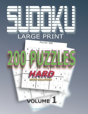 Sudoku Puzzles Hard: 200 Sudoku Hard, Volume 1 With Solution Paperback Independently Published