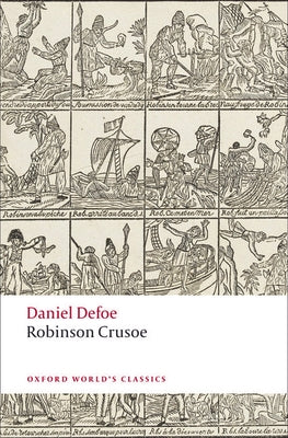 Cover image of the book "Robinson Crusoe" published by Oxford University Press, showing the classic illustrated cover.