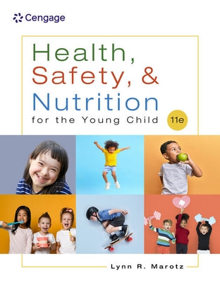 Paperback book titled "Health, Safety, and Nutrition for the Young Child" by Cengage Learning with a colorful cover design.