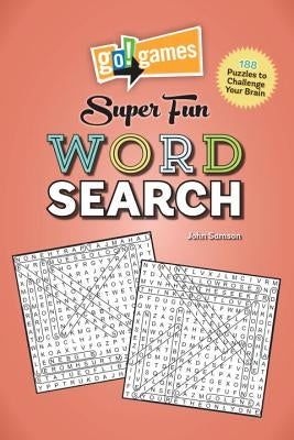 Imagine Go!games Super Fun Word Search paperback with colorful puzzle pages and 188 challenging word search puzzles for all ages.