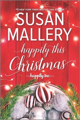Hqn Happily This Christmas paperback book with festive holiday cover and winter-themed illustrations.