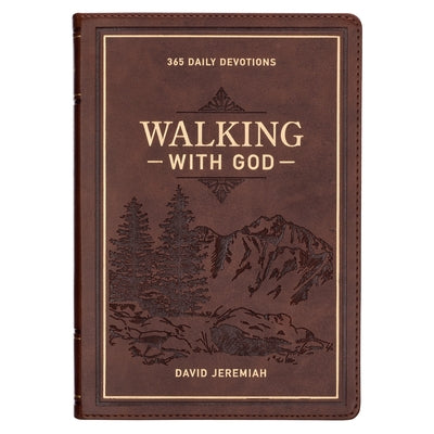 Devotional Walking with God Large Print Faux Leather Christian Art Gifts Inc
