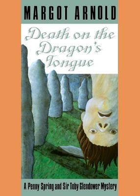 Paperback mystery novel "Death on the Dragon's Tongue" by Margot Arnold, featuring a book cover with dragon imagery, published by W. W. Norton.