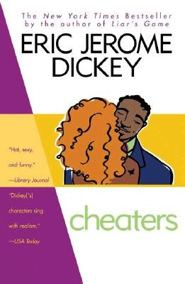 Paperback of the novel "Cheaters" by Dutton Books, showing the book cover with title and author details.