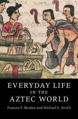 Illustration of Aztec daily life scenes from the book "Everyday Life in the Aztec World" by Cambridge University Press.