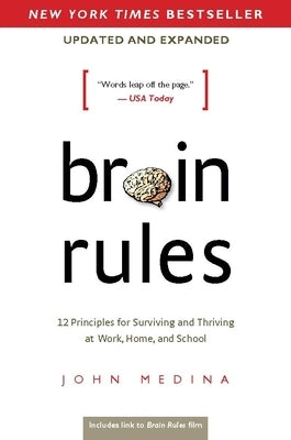 Paperback of Brain Rules by Pear Press showing the book cover with title and author on a clean background.