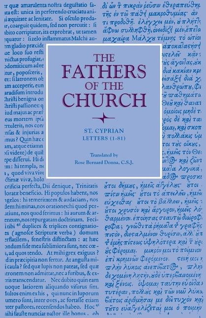 Letters, (1-81) Paperback Catholic University of America Press