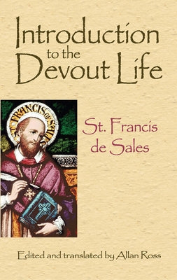 Cover of Dover Publications' "Introduction to the Devout Life" book, featuring classic religious artwork and elegant typography.