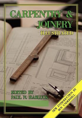 Open page from "Carpentry and Joinery Illustrated" book by Tools for Working Wood, showing detailed woodworking diagrams and illustrations.