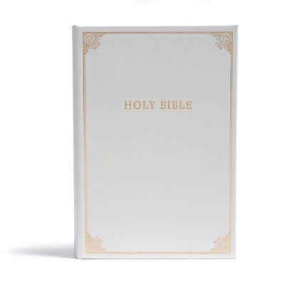 CSB Family Bible, White Bonded Leather Over Board Bible Holman Bibles