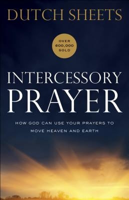 Paperback book titled "Intercessory Prayer" by Bethany House Publishers, featuring a cover with spiritual imagery and prayer themes.