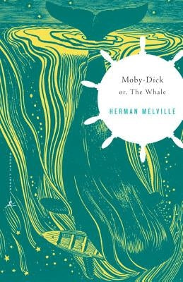 Cover of Modern Library edition of Moby-Dick: Or, the Whale, featuring a classic book cover design with whale imagery.