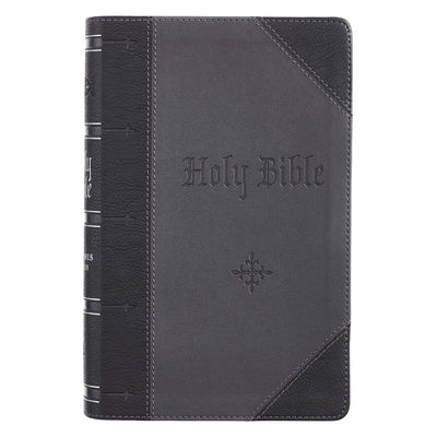 KJV Bible Giant Print 2-Tone Black/Dark Gray Christian Art Gifts Inc
