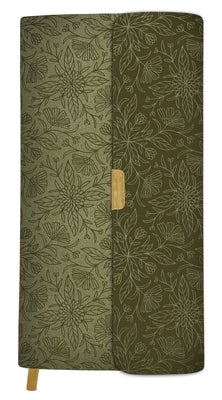 Barbour Publishing KJV Compact Bible with olive petal cover, featuring a durable, portable design and classic Bible text.