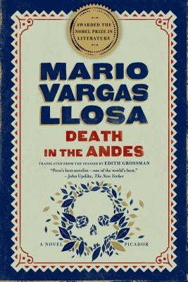 Cover image of "Death in the Andes" book by Picador USA, featuring the book's title and artistic cover design.