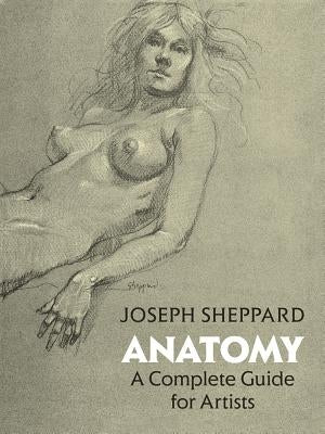 Paperback anatomy guide for artists by Dover Publications featuring detailed illustrations of human muscles and skeletal structure.