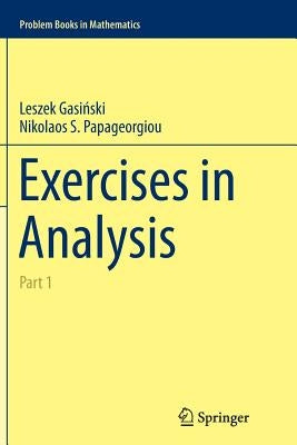 Paperback of Exercises in Analysis: Part 1 by Springer, showing the book cover with title and author details.