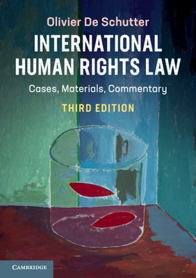 Paperback of International Human Rights Law: Cases, Materials, Commentary by Cambridge University Press, showing the book cover with text.