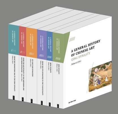 Paperback set of "A General History of Chinese Art" Vol. 1-6 by de Gruyter, showing colorful book covers on a plain background.