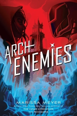 Paperback of Archenemies by Square Fish featuring colorful cover art and bold typography, lying flat on a white background.