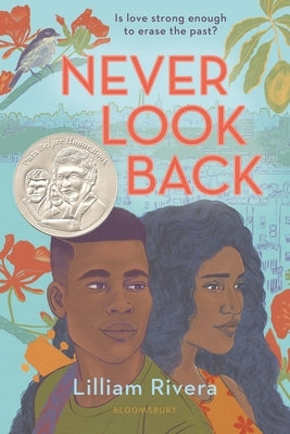 Paperback of "Never Look Back" by Bloomsbury YA, featuring a cover design with bold text and vibrant colors.