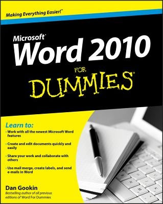Word 2010 for Dummies Paperback For Dummies