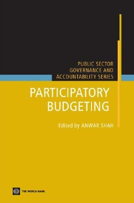 Paperback book titled "Participatory Budgeting" by World Bank Publications, featuring cover design and CD-ROM included.