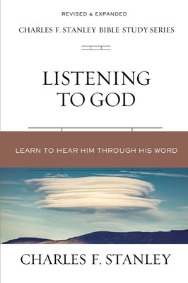 Paperback book titled "Listening to God: Learn to Hear Him Through His Word" by HarperChristian Resources, with a cover featuring text and design.