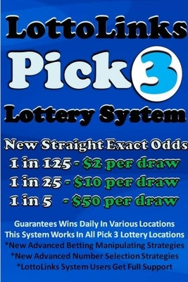 LottoLinks Pick 3 Lottery System Paperback Lulu.com