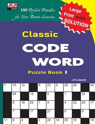 Paperback Classic Code Word Puzzle Book with colorful cover, featuring various word puzzles for entertainment and mental exercise.
