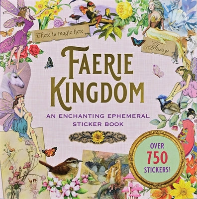 Paperback Faerie Kingdom Sticker Book by Peter Pauper Press featuring colorful fairy and fantasy-themed stickers on a white background.