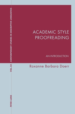 Academic Style Proofreading: An Introduction by Davis, Graeme