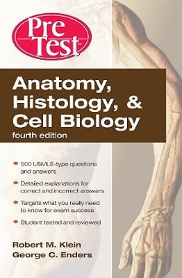 Paperback book titled "Anatomy, Histology, & Cell Biology: Pretest Self-Assessment & Review" by McGraw Hill Medical.