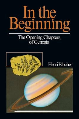 Paperback book titled "In the Beginning" by IVP Books, featuring a close-up of the front cover with biblical imagery.