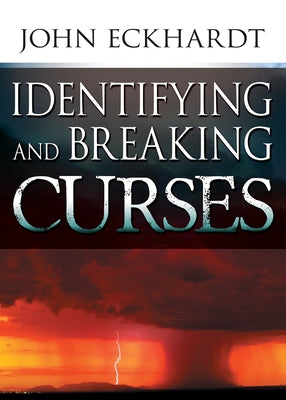 Book cover of "Identifying & Breaking Curses" by Whitaker House featuring spiritual imagery and bold title text.